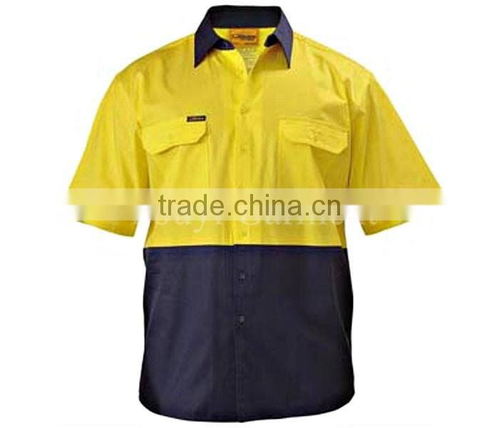 SHORT SLEEVE 2 TONE COOL LIGHTWEIGHT DRILL SHORT