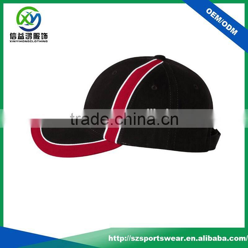 Wholesale cotton fabric 6 panels baseball caps with custom logo