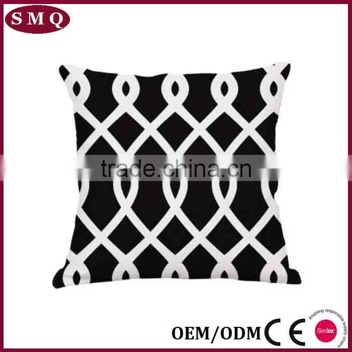 40*40 geommetric balck and white digital printing for pillow case