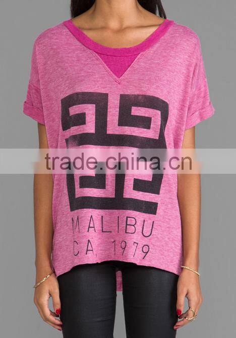 fashion double collar t-shirt