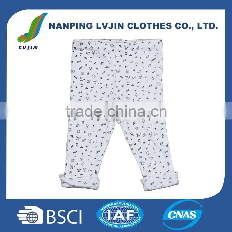 Spring soft all over print baby leggings children trousers kids casual pants
