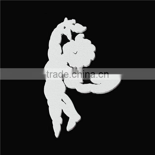 White Christmas Angel Wood Charm Pendants 4.1cmx26.0mm