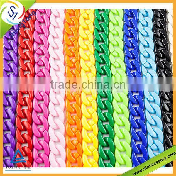 Colorful Plastic Link Chain,Various Shape Plastic Chain