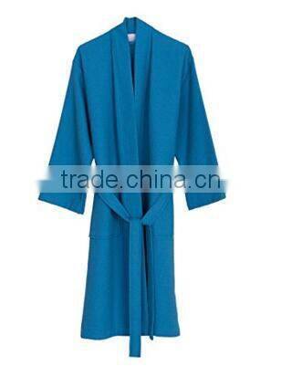 Men's Waffle Easy Washing White Black Blue Green Red Color Bathrobes