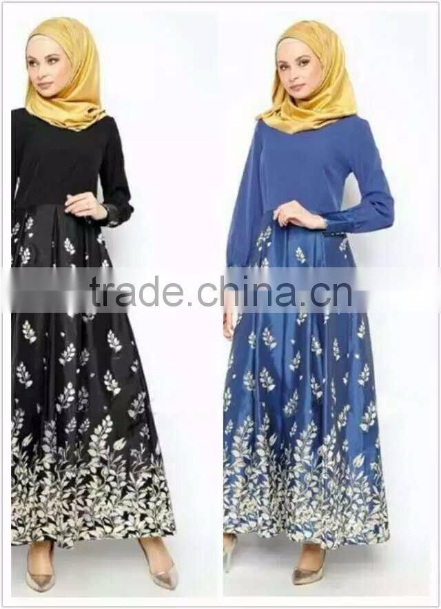 6 color chiffon muslim dress/ oyid six color muslim islamic fashionable abaya kaftan dresses/fancy dl islamic muslim dress