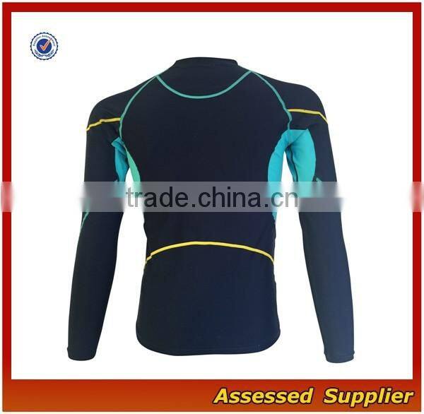 Hot Sale Sportswear Manufacturer Mens Compression Long Sleeve Rush Guard/Swim Shirt/Sun Protective Wholesale---AMY164284