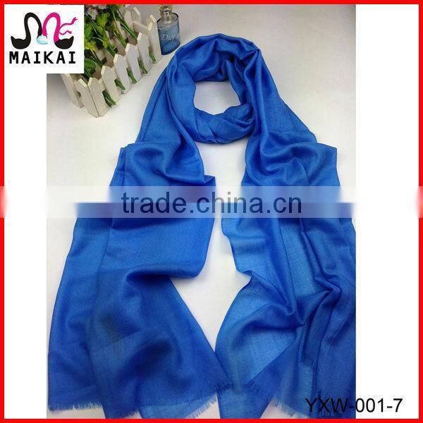 Wholesale 2014 winter hot fashion 100% wool blue scarf