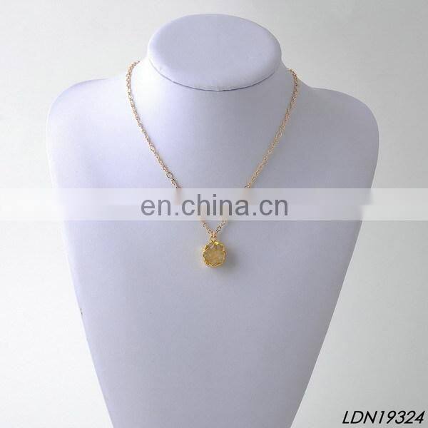 Druzy Stone Necklace Crystal Necklace