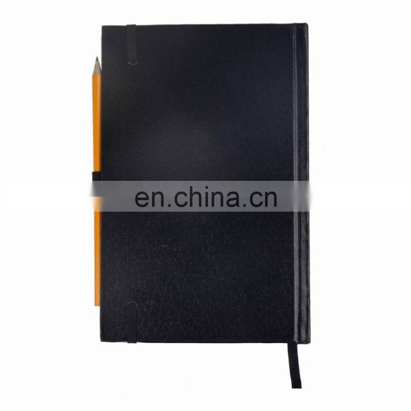 110gsm 80 sheets tape bound black hard cover with elastic 14x11" Sketch pad