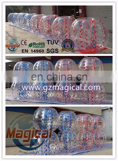 Wholesale high quality inflatable ball suit / inflatable bubble ball suit
