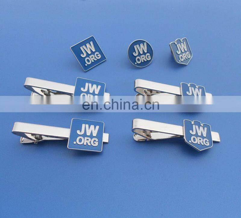 Promotional blank logo rectangle shape cufflinks