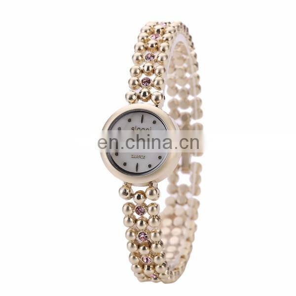 Newest style fancy gold watch wrist watch women