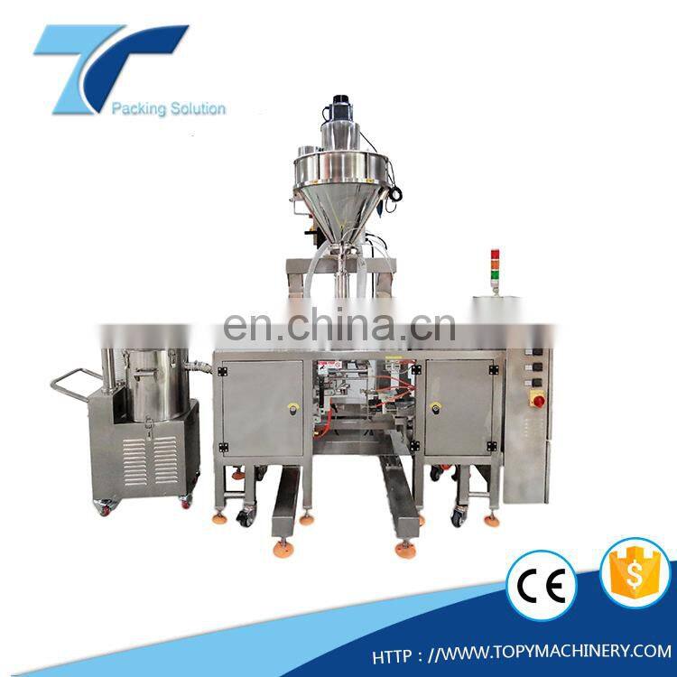 High Quality Mini Premade Valve Bag Packing Machine Blue TRC300 for Coffee Beans and Powder