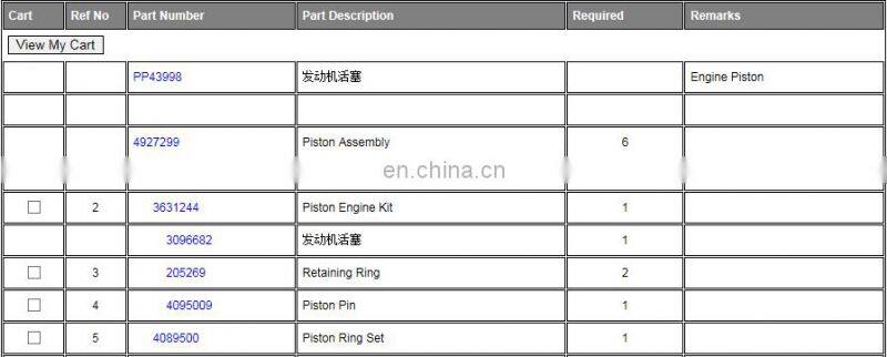 Best selling diesel engine K19 engine Piston Ring set 4089500