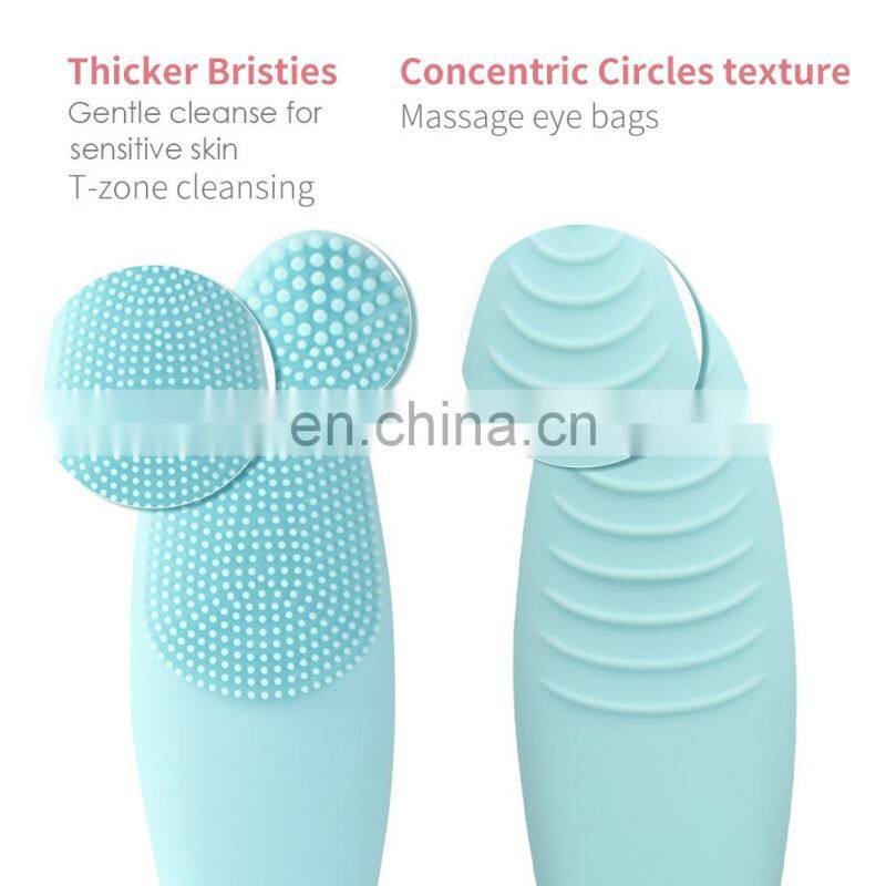 LEVETT Jeos Silicone Facial Cleansing Brush IPX7 Waterproof Mini Magnetic Rechargeable Massager with 10 Skincare Modes