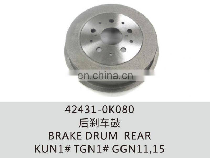 42431-0K080 Brake Drum for hilux vigo 2wd Kun TGN GGN15