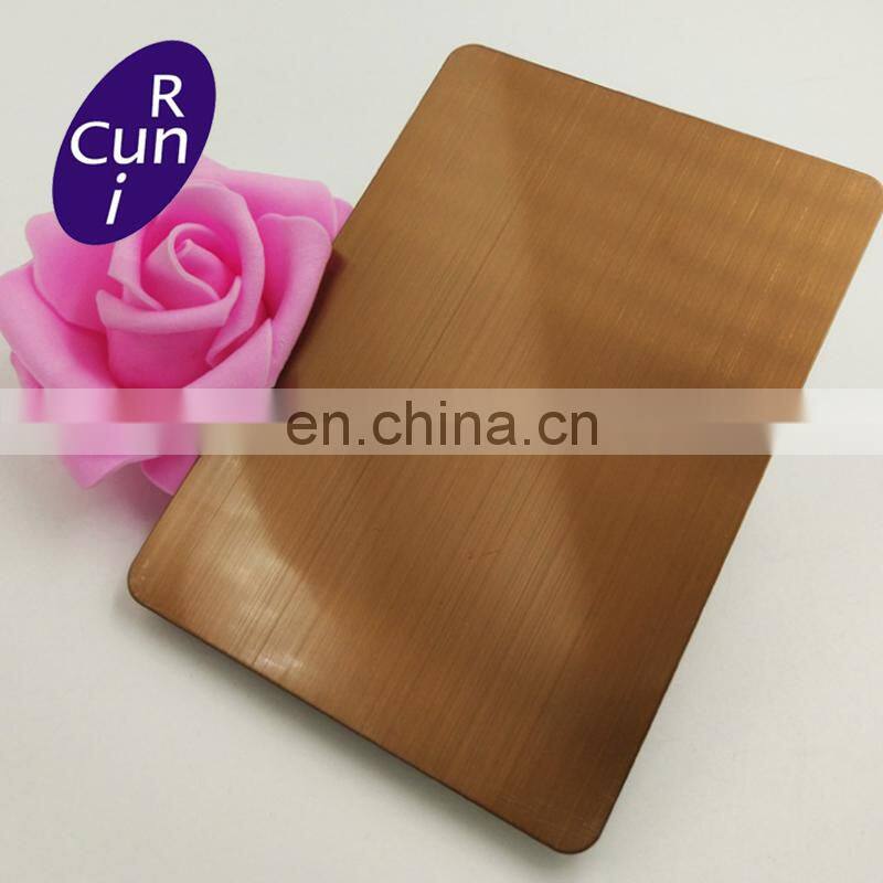 Pvd purple Color Mirror ASTM A240 Tp304 9 Stainless Steel Plate for Pressure Cooker