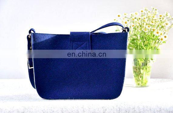 Handmade Modern Designed Felt Messenger Bag with cotton lining