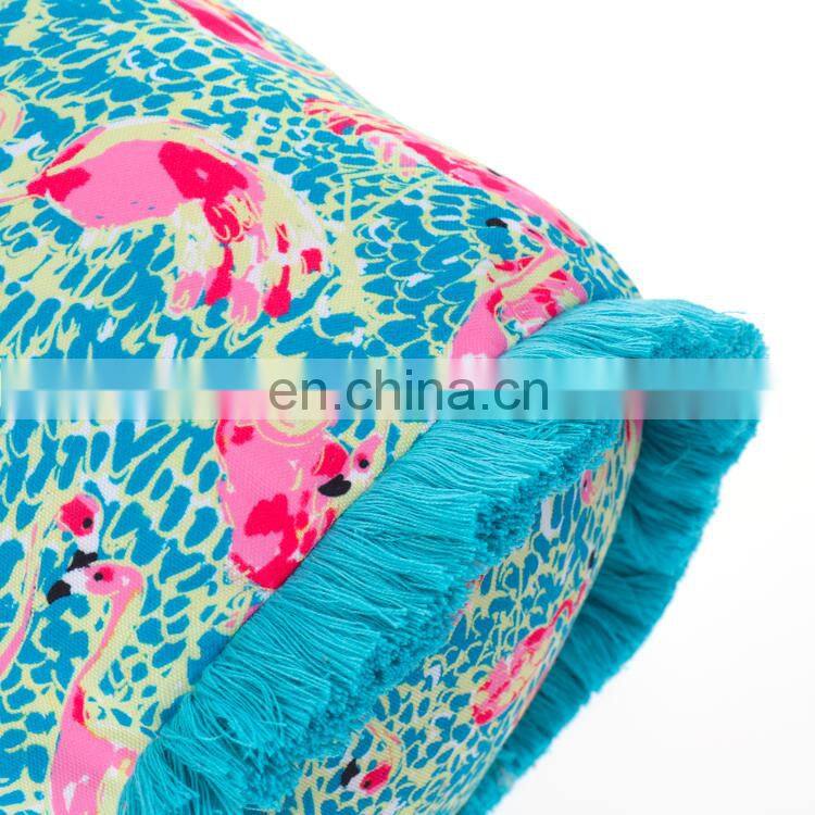 Home Garden Decorative Durable High Quality Tropical Flamingo Print Boudoir Pillow Outdoor for Bench