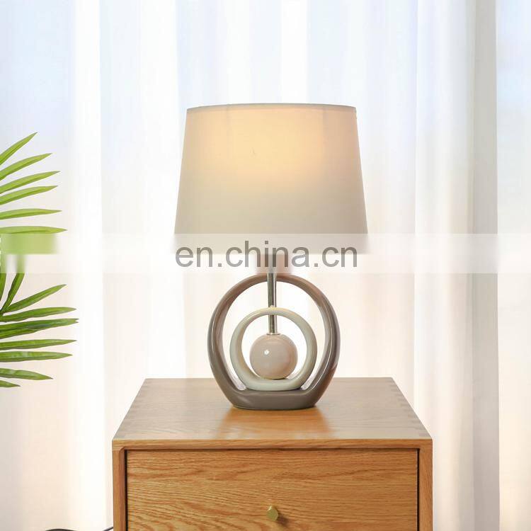 Nordic art style custom living room standing desk light bedside ceramic lamps for home decor