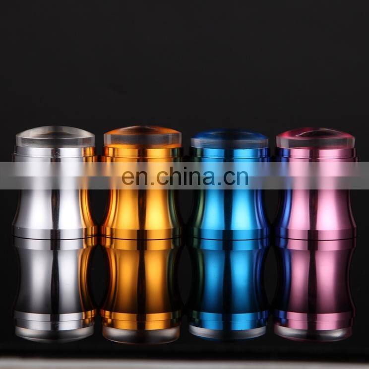 nail art supplies 2018 New 40mm Metallic Silicone jelly Nail art stamp printer set