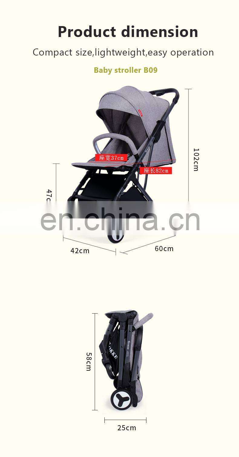 Aluminum Structure Extra Lightweight Compact Folding Stroller Baby Luxury