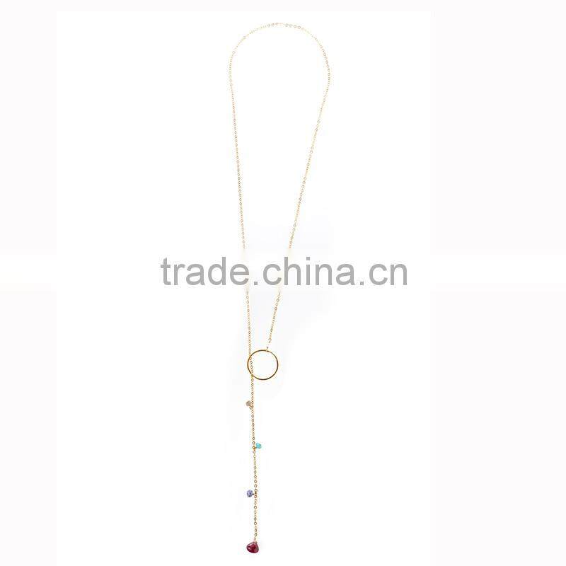 Men fashion design fashion simple gold long chain necklaces 2016