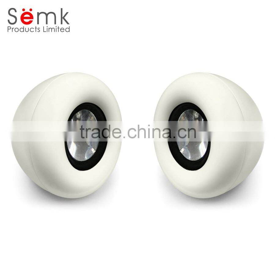 Novelty super bass stereo portable laptop speaker with disco ball on sale