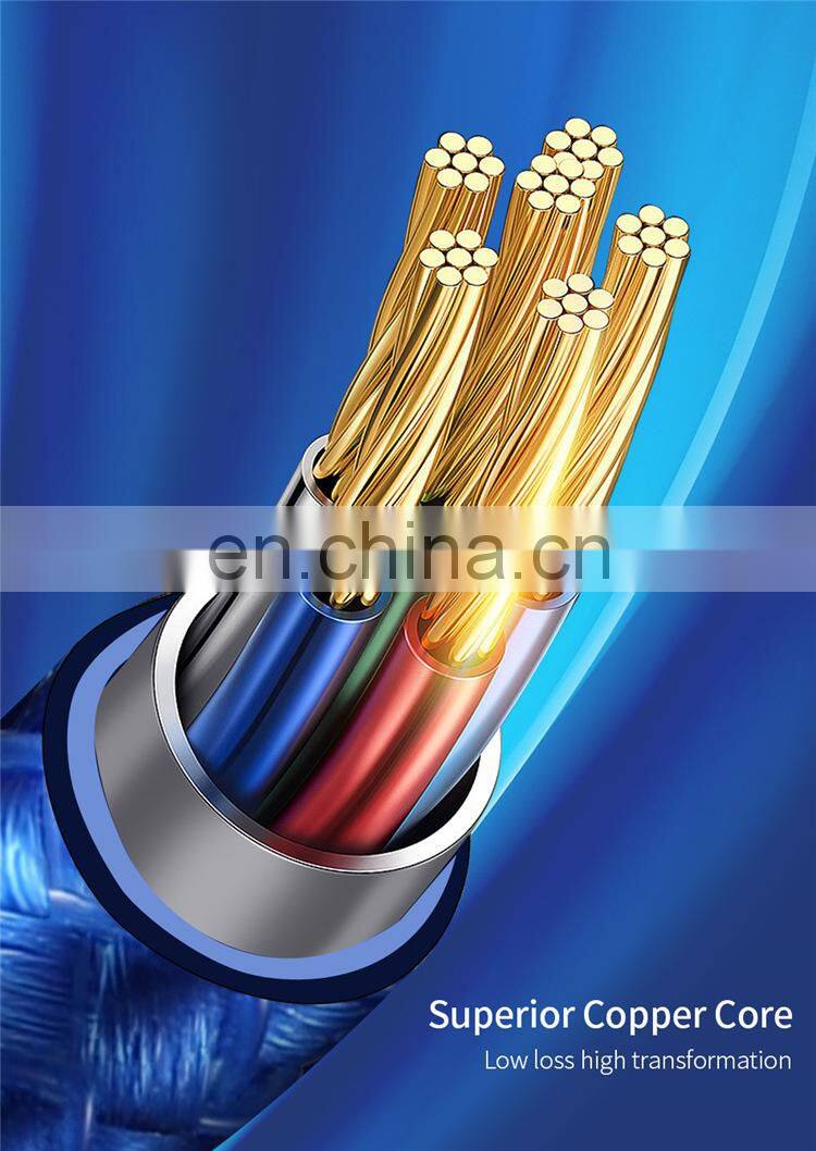 2020 New product Hot wholesale Flowing Light Magnetic Charging Cable Cellphone Fast Micro USB Cable Charger Data Cable Line