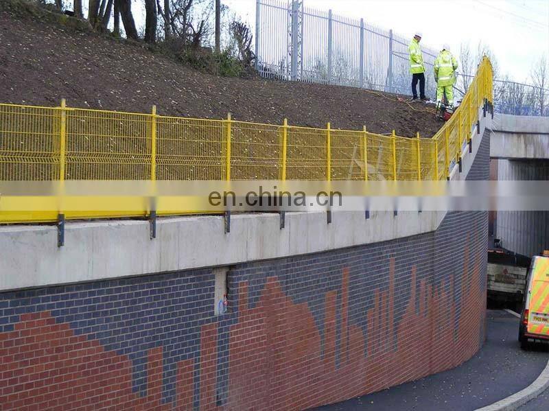 High security construction barrier powder coated fall prevention steel mesh edge protection barrier