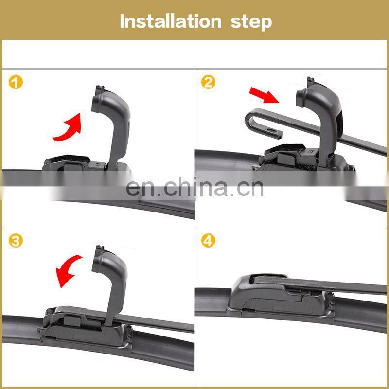 Hot sale car soft wiper blade for 95% universal Hook
