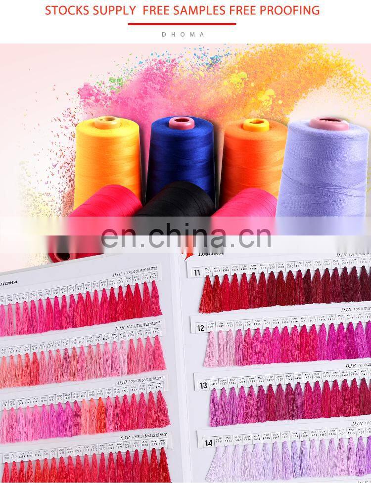 Manufacturer industrial 100% spun polyester bag sewing thread 20/2