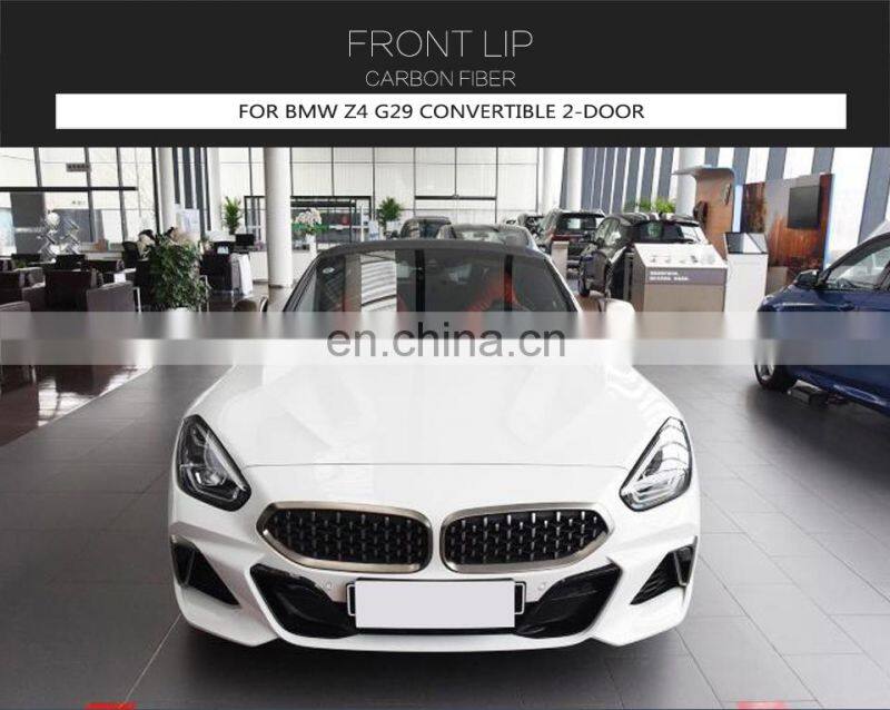 Carbon Fiber Z4 G29 M Tech Front Lip Spoiler for BMW Z4 M40i Convertible 2-Door 2019-2020