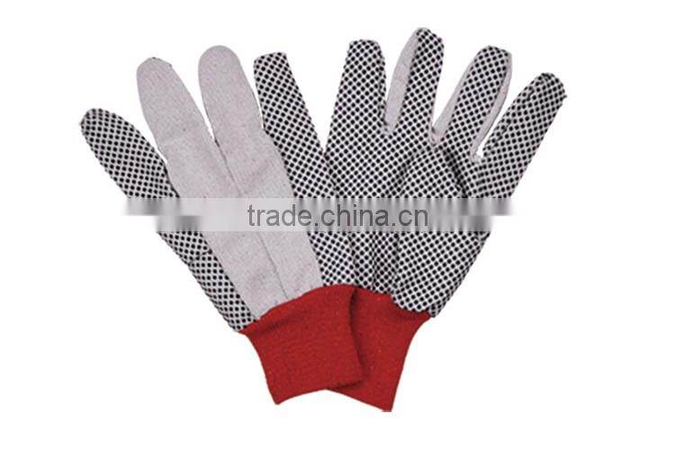 High Quality Jersey Cotton Gloves With PVC Dots LG078
