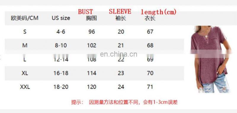 Manufacturer wholesale custom sports and leisure pure cotton short-sleeved women's plus size V-neck T-shirt