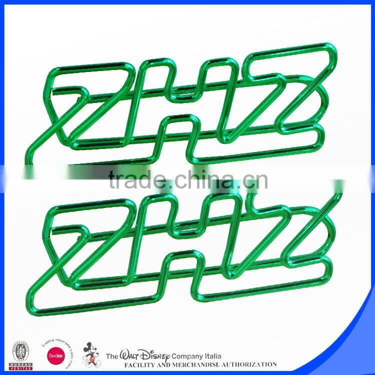 Spring clip type and metal material paper clip shaped letter