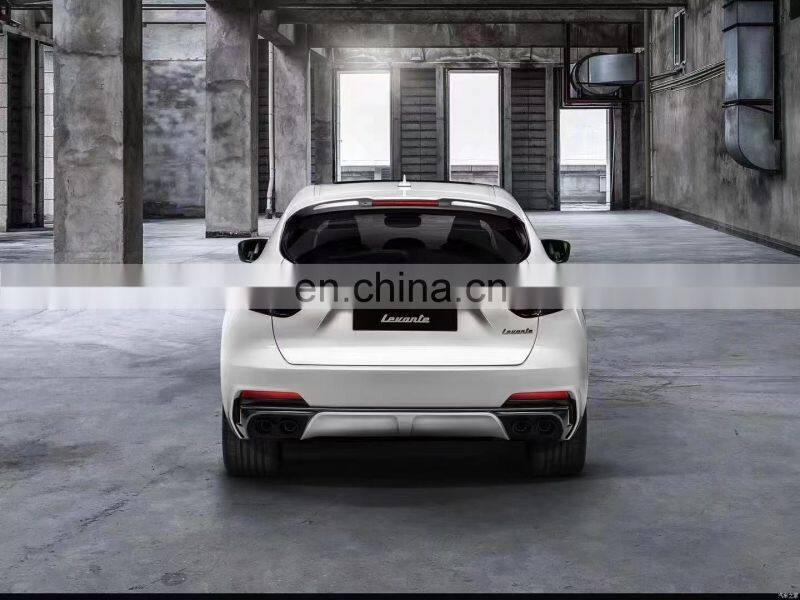 Runde Front Bumper Grille Side Skirts Wheel Eyebrow Rear Bumper Exhaust Tips For Maserati Levante Trofeo Style Body Kit