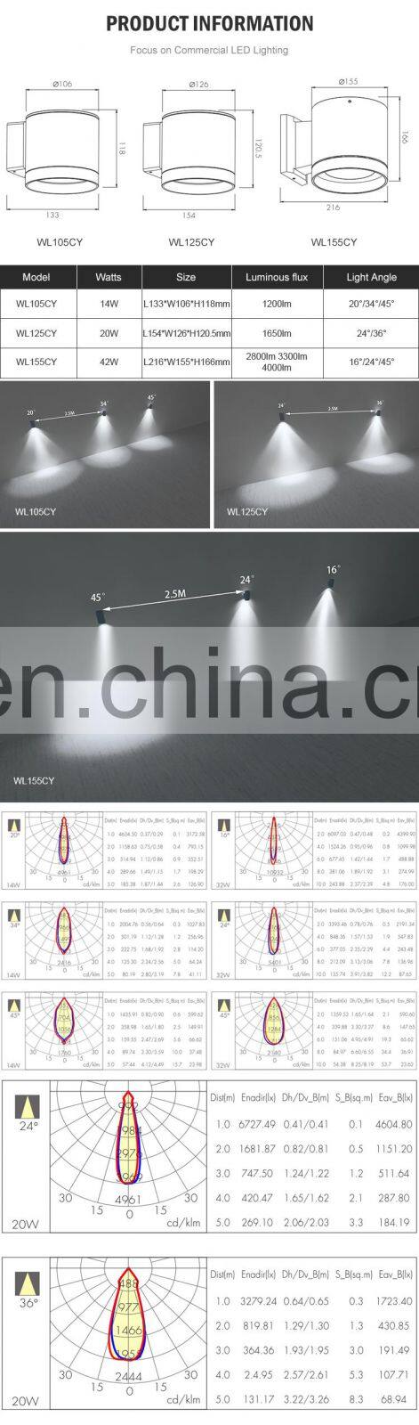 New Design Surface Mounted Die Cast Aluminum Ip65 Waterproof 20watt Outdoor Led Wall Lights