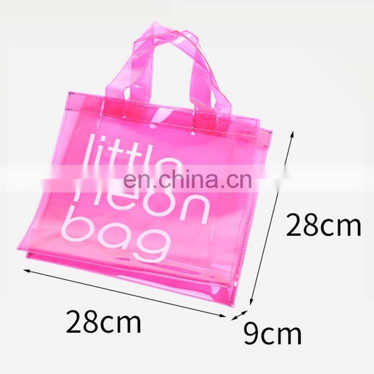 Wholesale Women Summer Little Neon Pvc Tote Bag