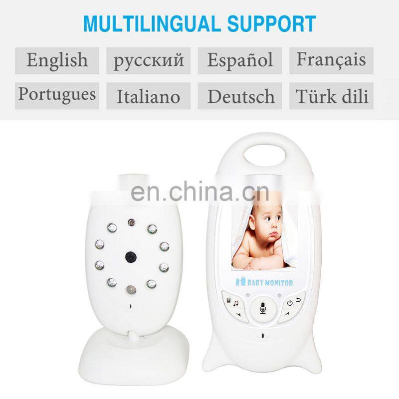 VB601 2.0inch LCD screen 2.4Ghz night vision shooting temperature detection digital audio baby monitor camera VB601