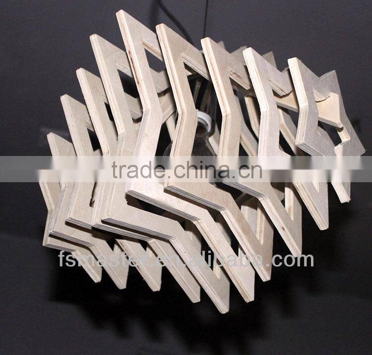 2013 European style modern new design solid wood nature color pendant light for restaurant