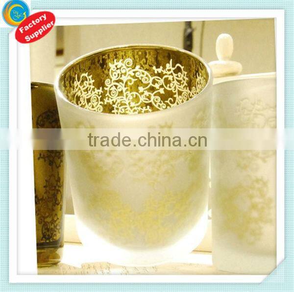 long-stemmed glass candle holder