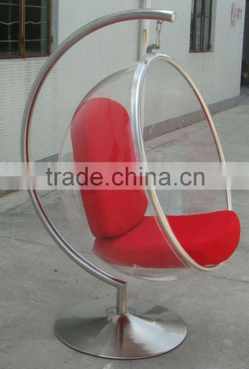 rocking transparent acrylic chair with stand