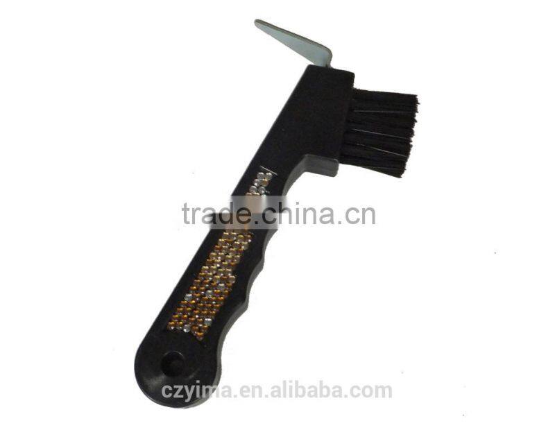 Hot! bling horse hoof pick with yellow gradient rhinestones