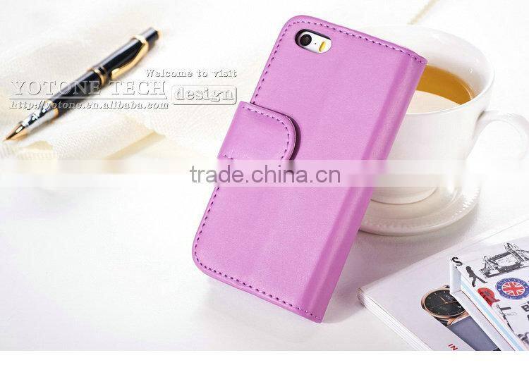 Good supplier good price good fashion horizontal flip mobile phone case for Iphone 5 5S with picture frame for Apple brand