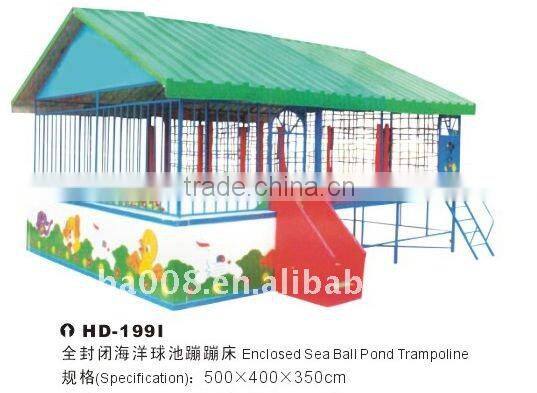 enclosed sea ball pond trampoline