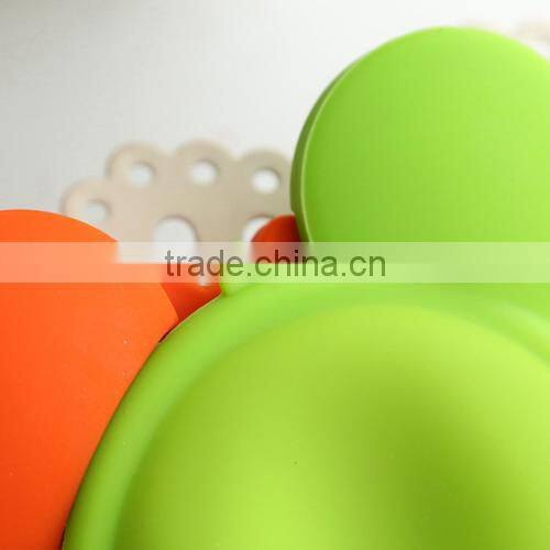 2015 Colorful mickey mouse shape silicon rubber coin purses/plastic squeeze coin purse