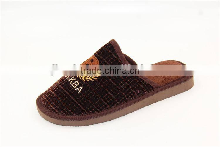 New 2014 Autumn Winter Men Slippers indoor Shoes anti-skid Home Flat Shoes padded Striped Warm leisure catton Shoes