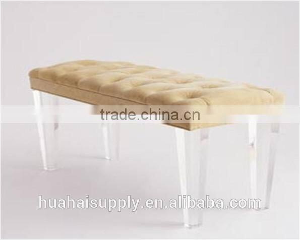 Comfortable acrylic living room long sofa chair