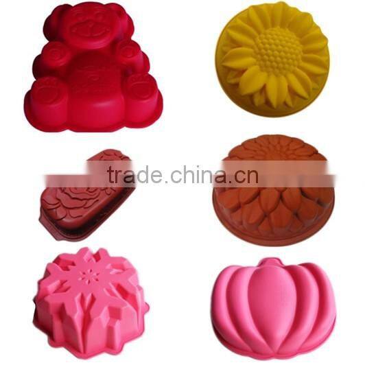 Custom bakeware silicone 6 cup cake mold colorful cake making tools